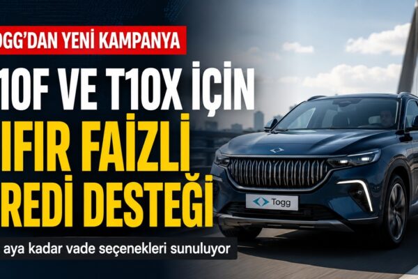 Togg T10F ve T10X İçin Sıfır Faizli Kredi Fırsatı Başladı