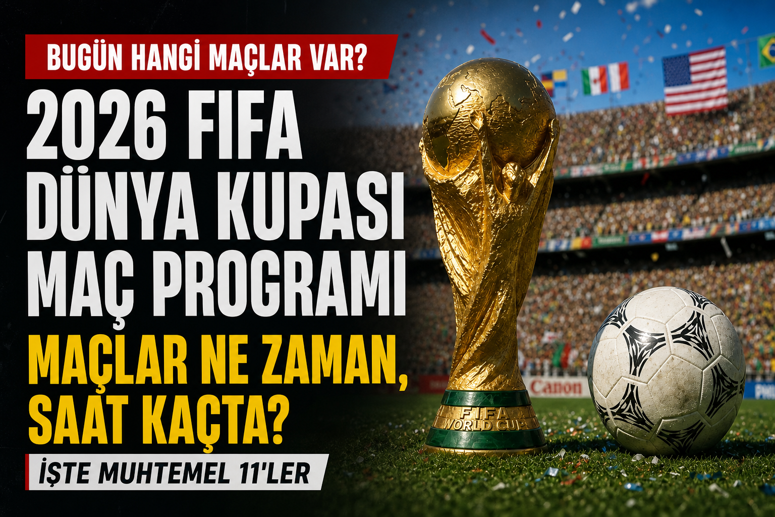 2026 Dünya Kupası Maç Programı: Bugün Hangi Maçlar Var?