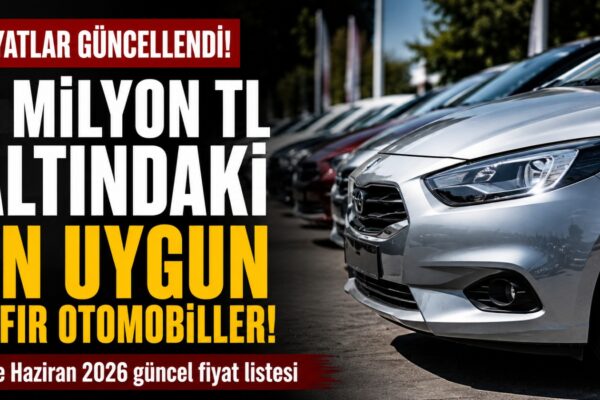 2 Milyon TL Altındaki En Ucuz Sıfır Otomobiller Hangileri?