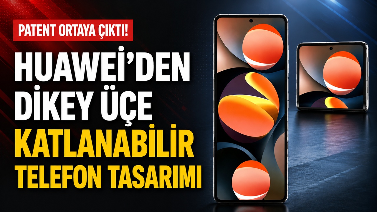 Huawei dikey üçe katlanabilir telefon üzerinde çalışıyor