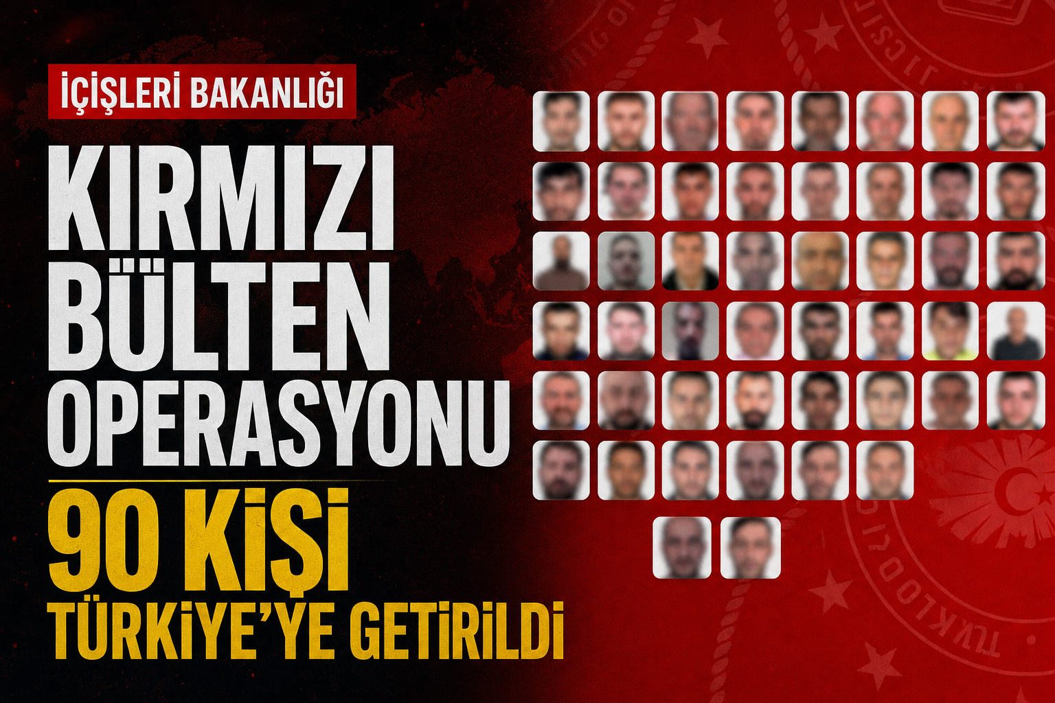 42 Kırmızı Bülten, 48 Ulusal Aranan Şahıs Ülkeye Getirildi