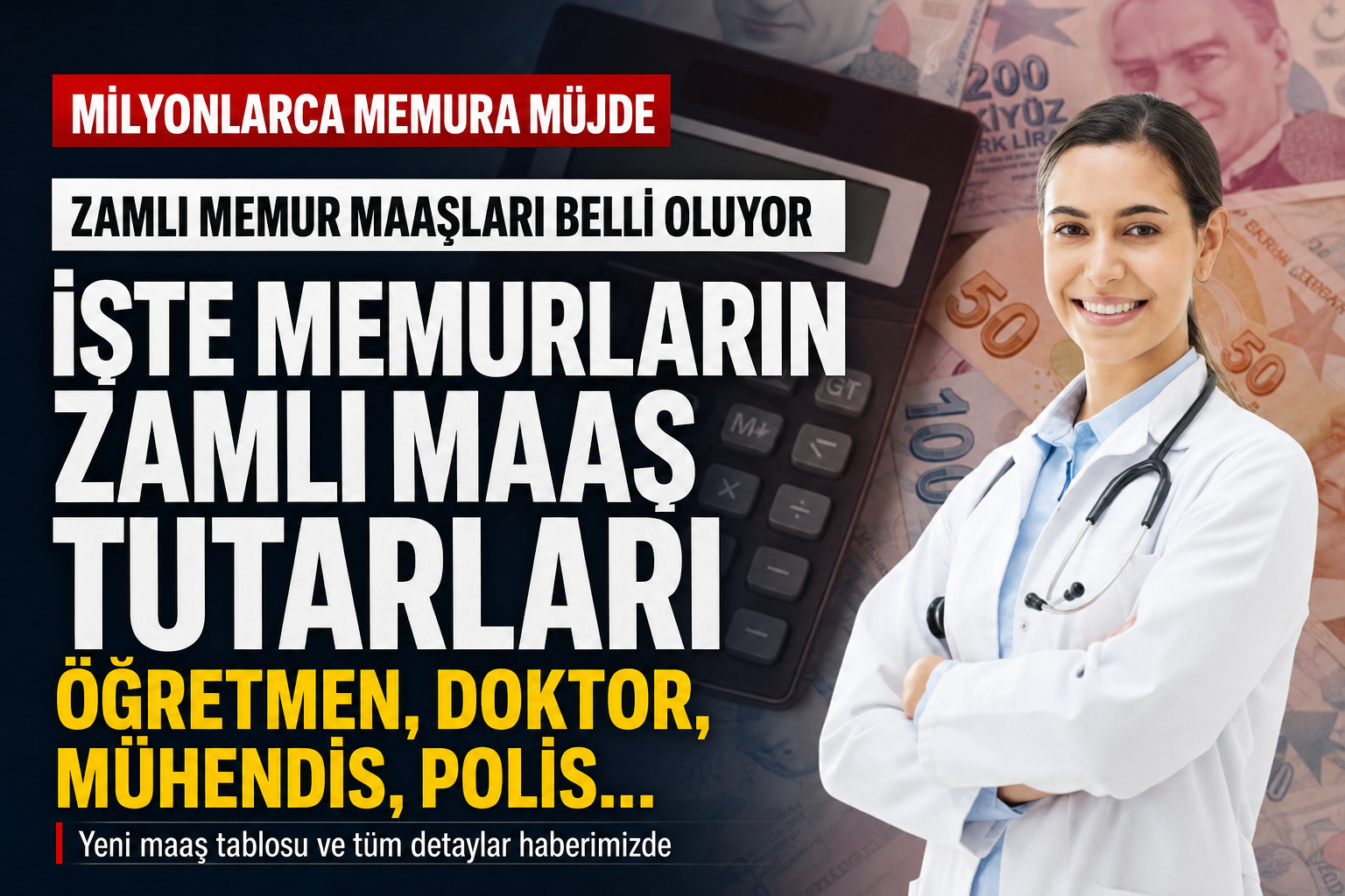Memur Maaşları Zamlanıyor: İşte Öğretmen, Mühendis, Polis, Doktor ve Hemşire Maaşları!