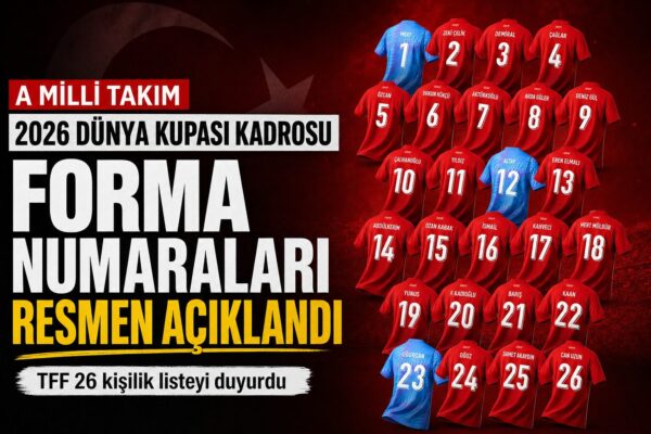 A Milli Takım’ın 2026 Dünya Kupası Forma Numaraları Belli Oldu