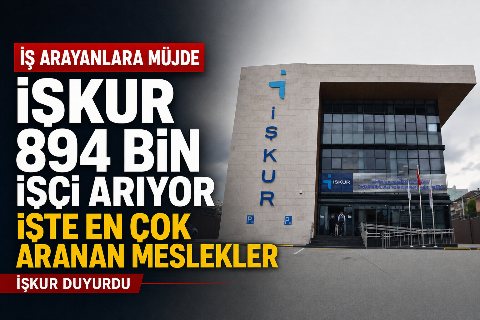 İŞKUR 894 Bin İşçi Alımı: İşte En Çok Aranan Meslekler!