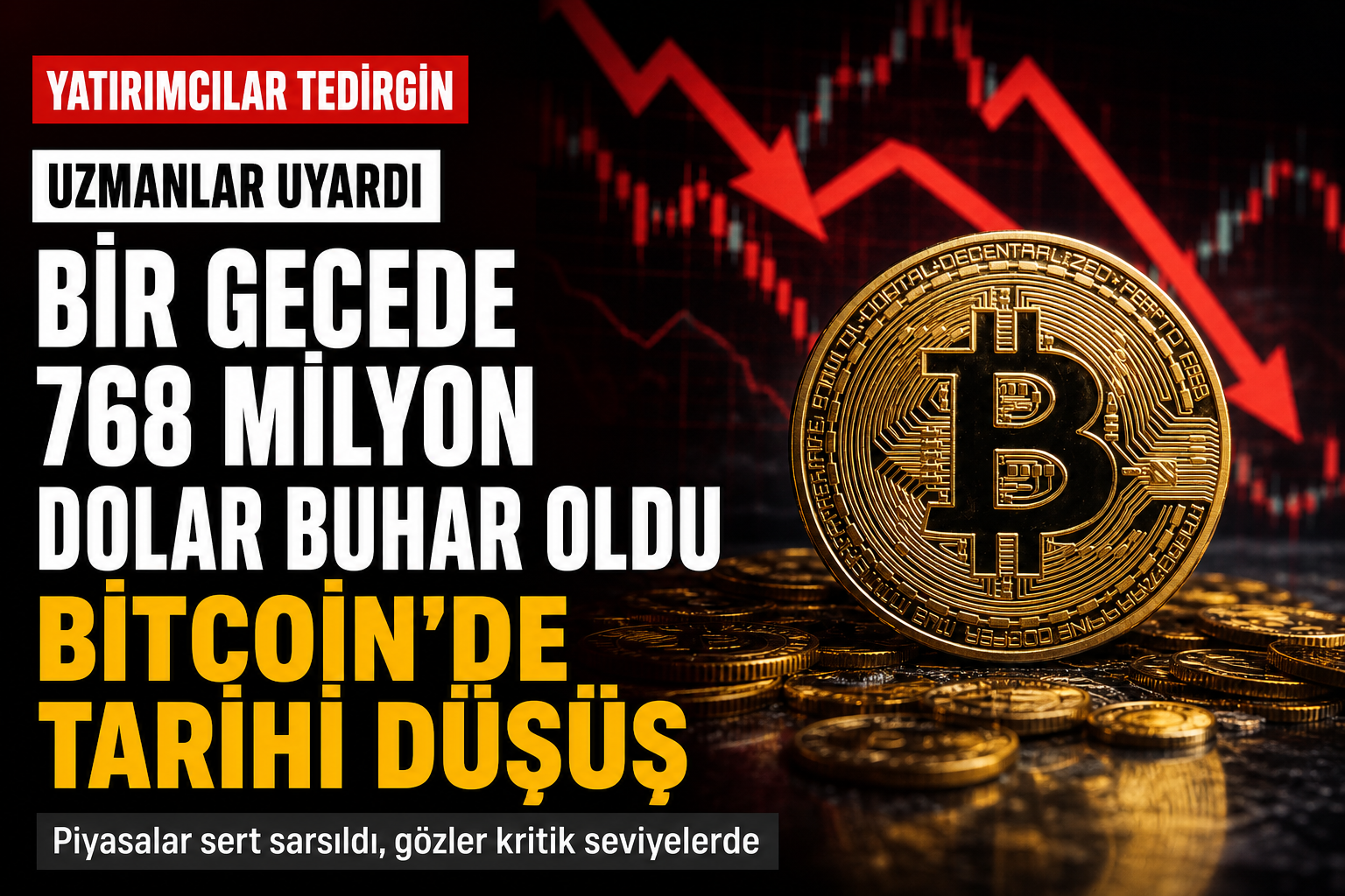 Bitcoin’de Saatler Içinde Milyonlarca Dolar Yok Oldu: Son 4 Ayın En Sert Günlük Düşüşü!
