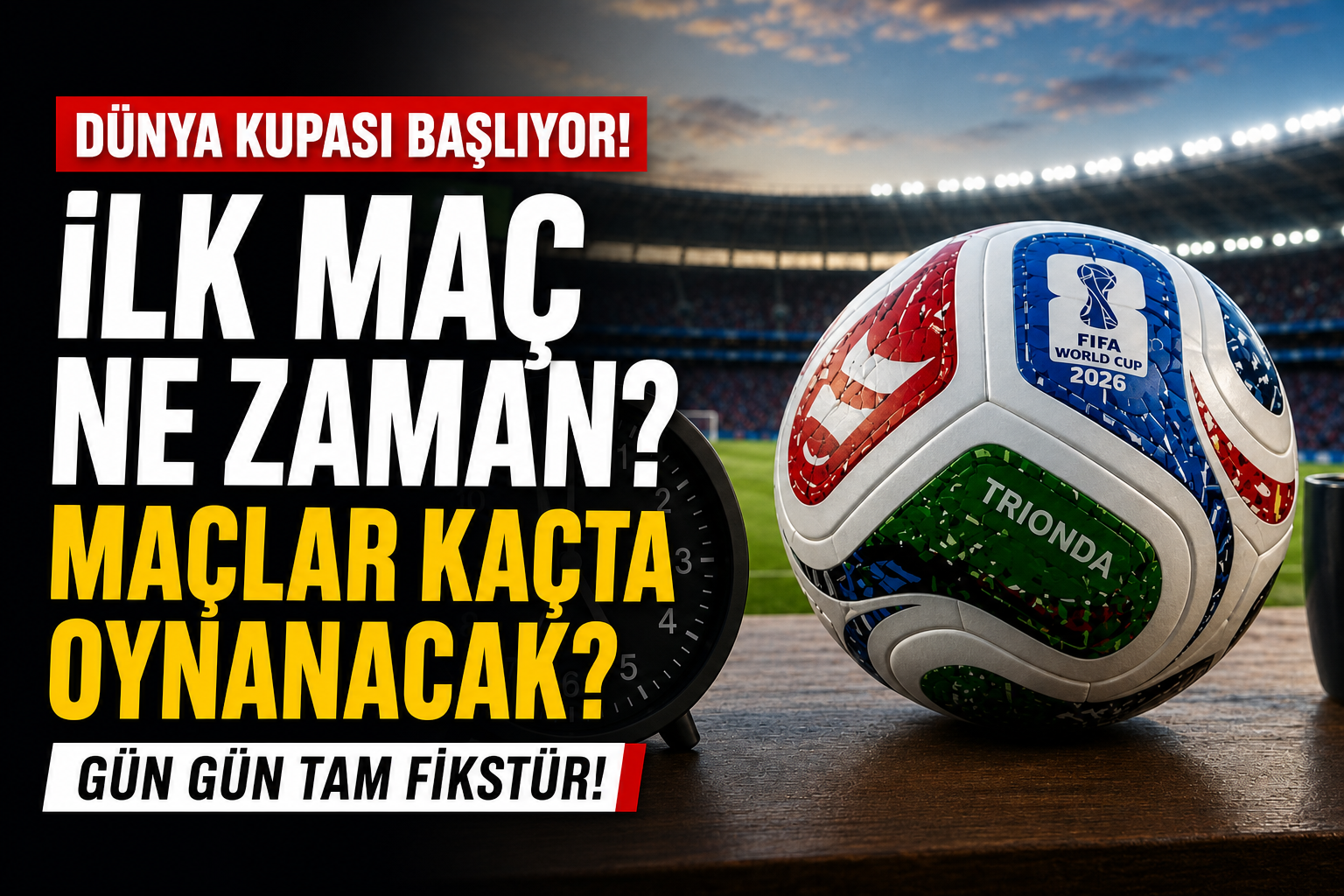2026 FIFA Dünya Kupası Ne Zaman Başlıyor? İlk Maç Ne Zaman? İşte DÜNYA KUPASI FİKSTÜRÜ