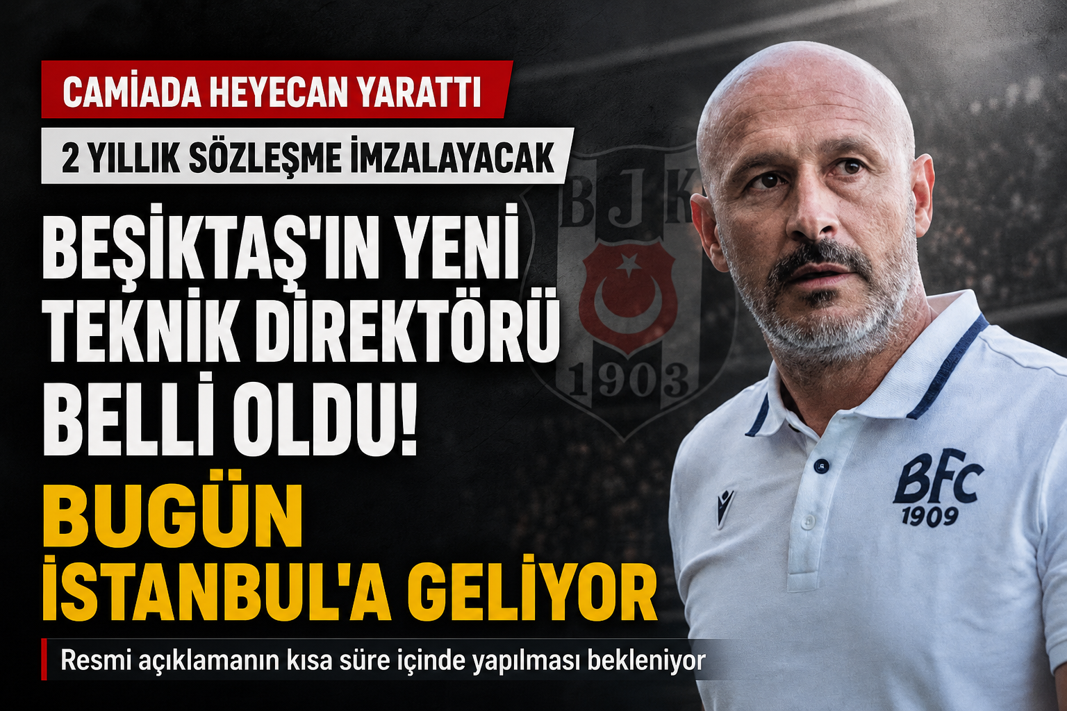 Beşiktaş, Vincenzo Italiano ile 2 Yıllık Anlaşmaya Vardı!