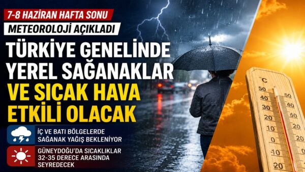 Meteoroloji Uyardı: 7-8 Haziran Hafta Sonunda Yağışlar Etkisini Sürdürecek
