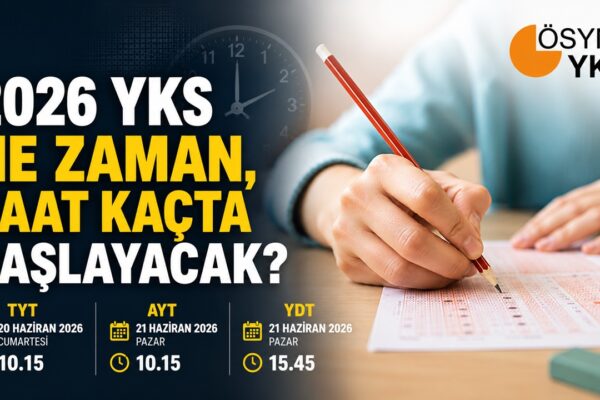 2026 YKS ne zaman, saat kaçta başlayacak?