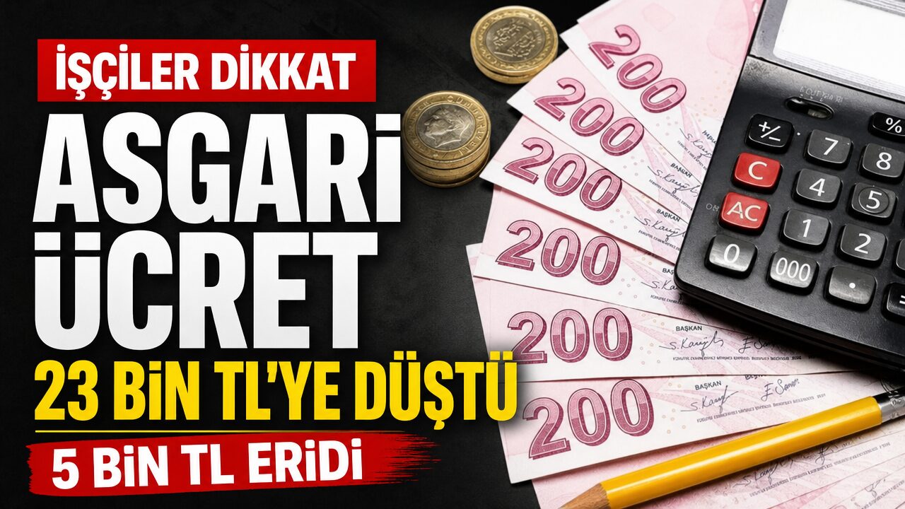 Asgari ücret 23 bin liraya düştü