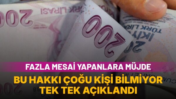 Fazla mesai yapanları ilgilendiriyor: Çoğu kişinin bilmediği hak gündemde