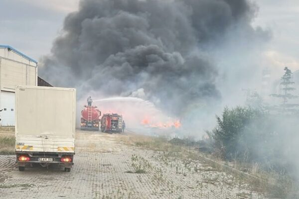 Afyon OSB’de korkutan yangın! Dumanlar şehri kapladı