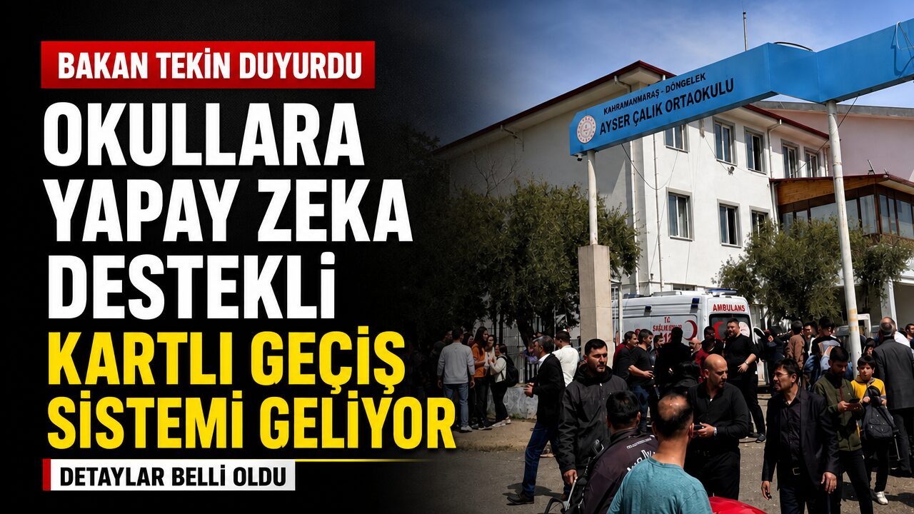 MEB’e bağlı tüm okullara yapay zekâ destekli kartlı geçiş sistemi geliyor