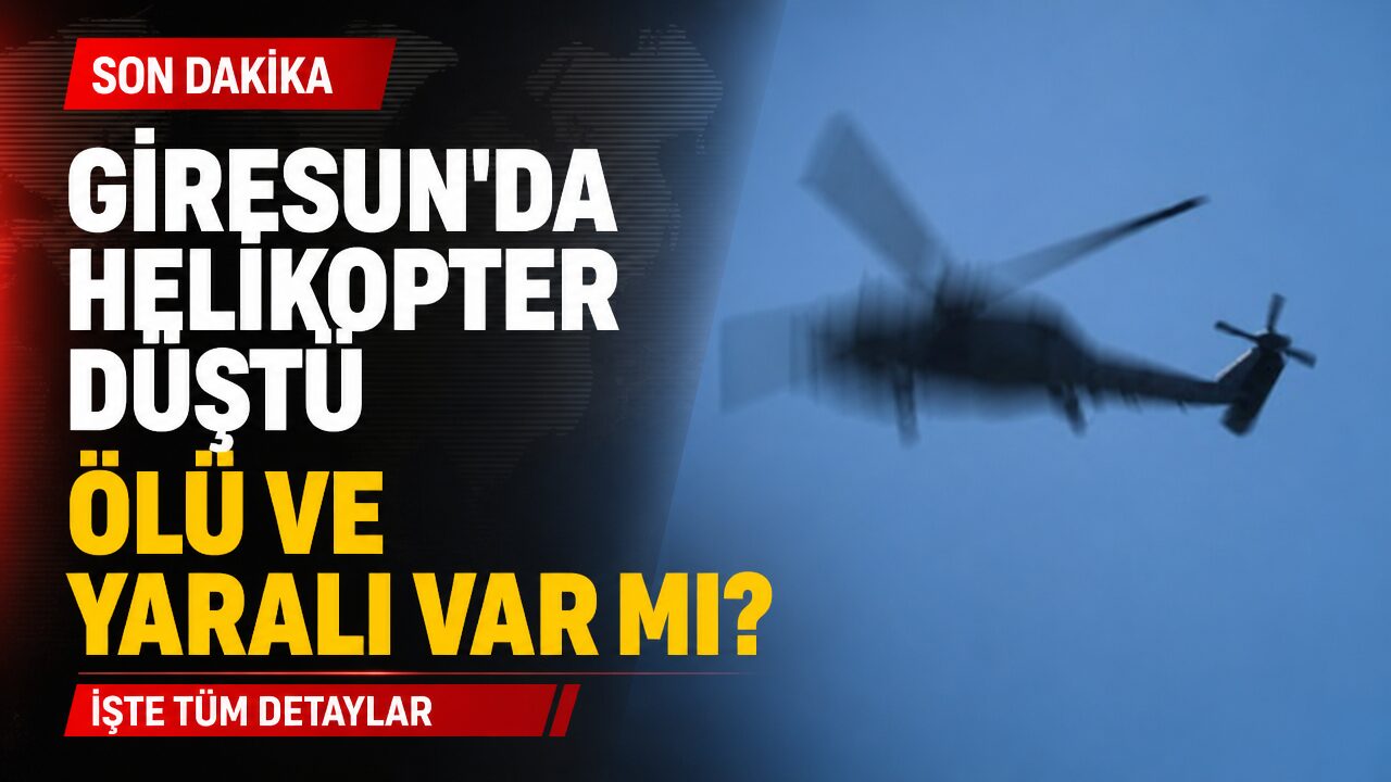 Giresun’da elektrik dağıtım helikopteri düştü
