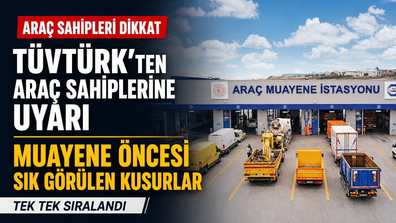 Muayene öncesi sık görülen kusurlar: TÜVTÜRK duyurdu