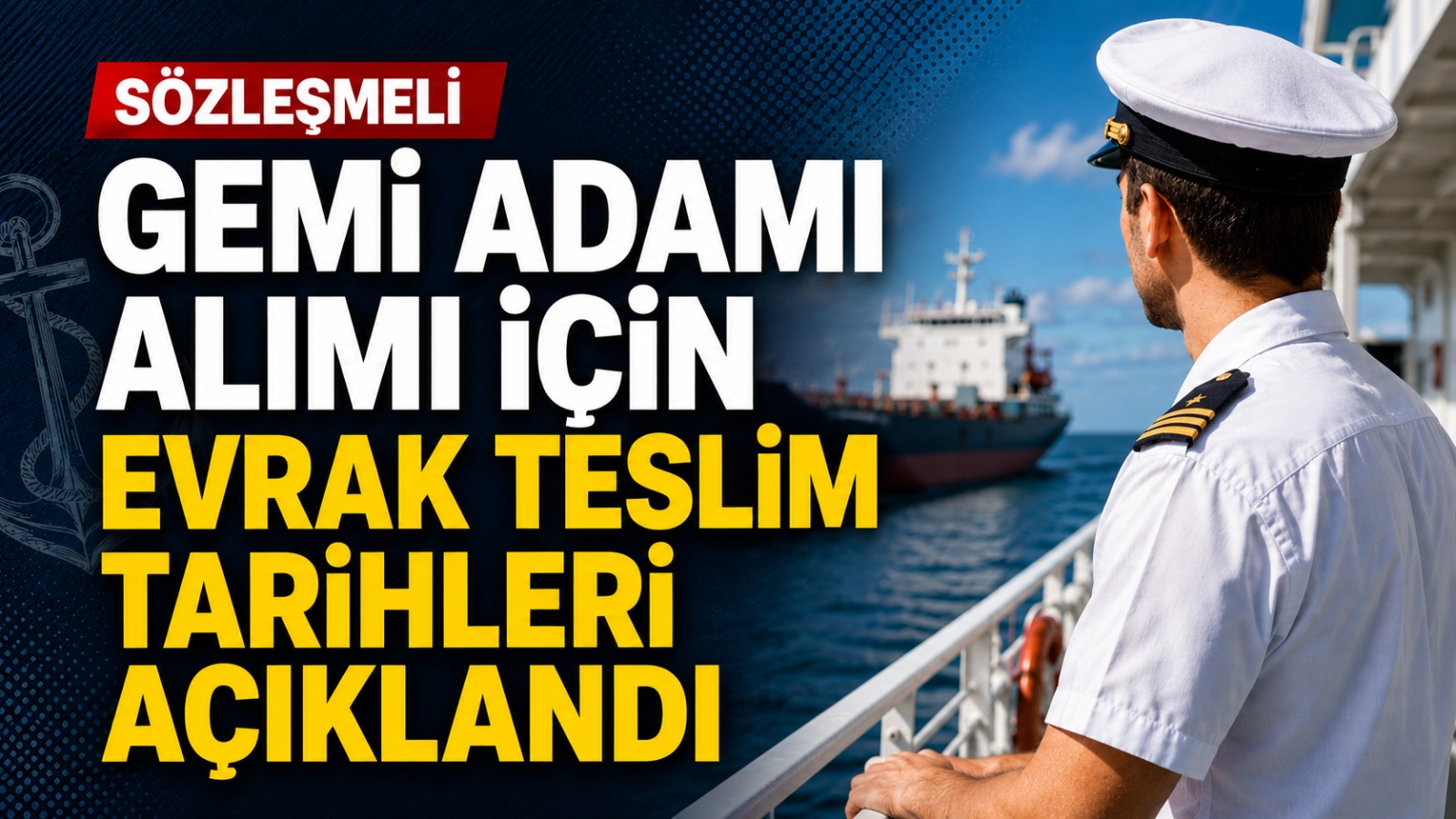 Bakanlığın gemi adamı alımı için evrak teslim tarihleri belli oldu