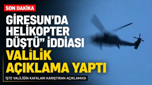 “Giresun’da elektrik dağıtım helikopteri düştü” iddiası! Belediye Başkanı Ayyıldız açıklama yaptı!