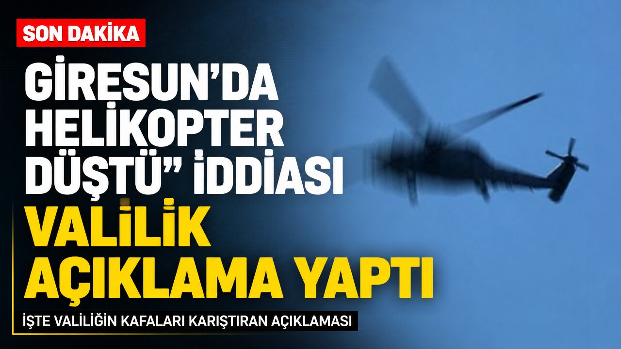 “Giresun’da elektrik dağıtım helikopteri düştü” iddiası! Belediye Başkanı Ayyıldız açıklama yaptı!