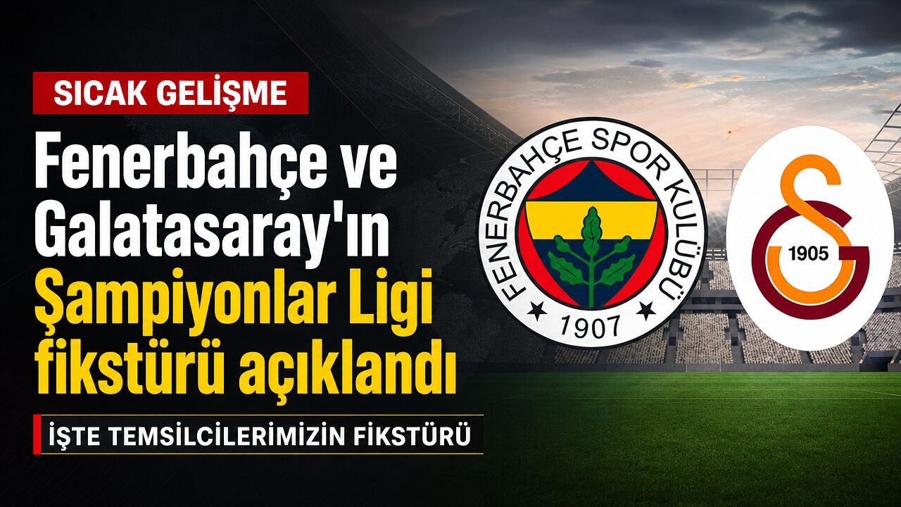 Fenerbahçe ve Galatasaray’ın Şampiyonlar Ligi fikstürü açıklandı: İlk karşılaşmalar 9-10 Eylül’de