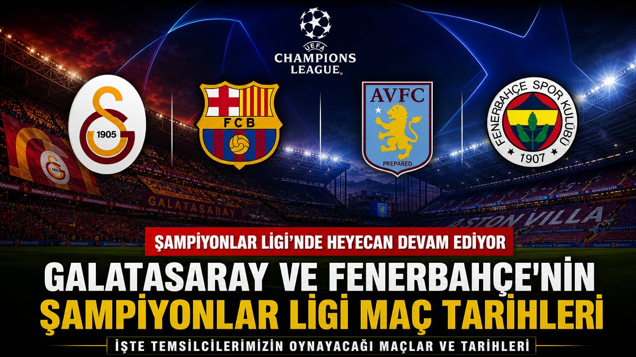 Galatasaray ve Fenerbahçe’nin Şampiyonlar Ligi maç tarihleri