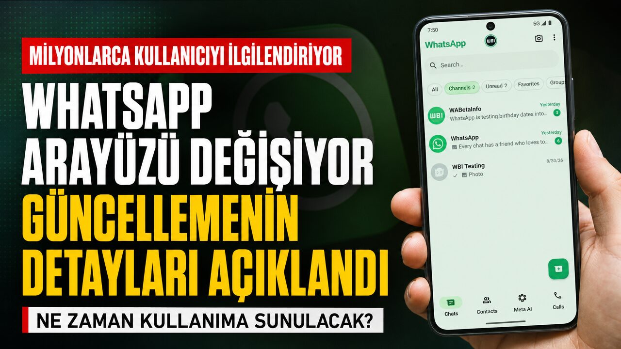 Android cihazlar için WhatsApp arayüzünde yeni dönem