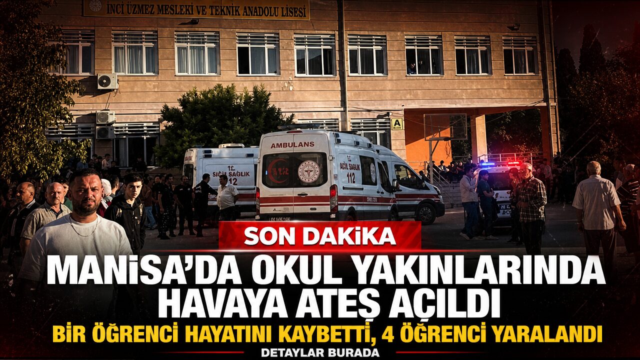 Manisa’da okul önünde silahlı saldırı: Bir öğrenci hayatını kaybetti, 4 öğrenci yaralandı