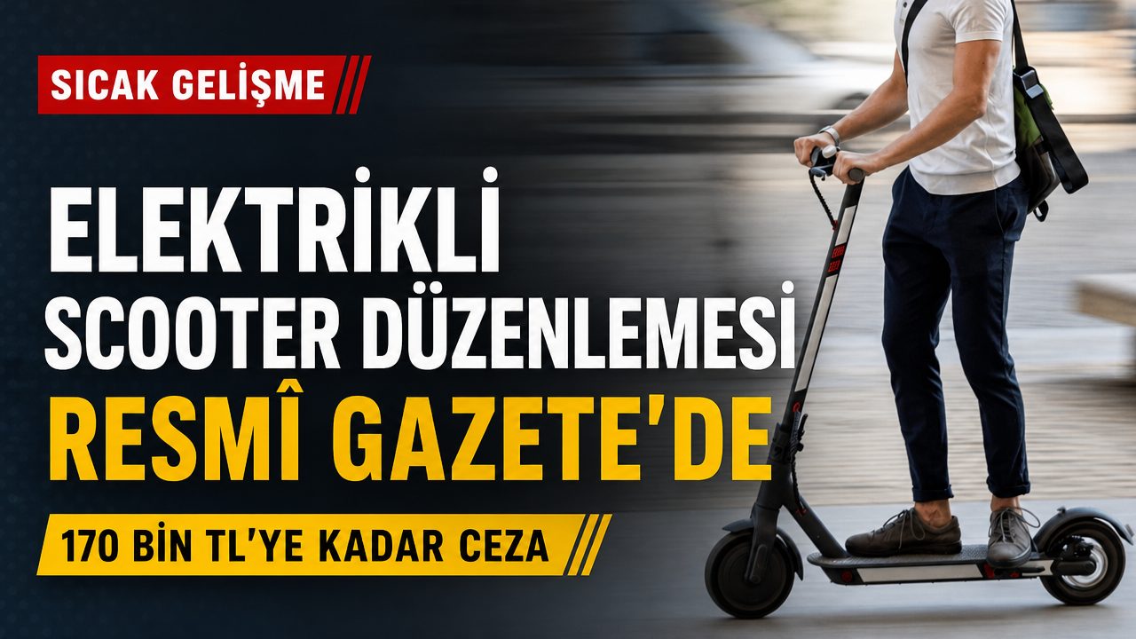 Elektrikli scooter düzenlemesi Resmî Gazete’de: 170 bin TL’ye kadar ceza