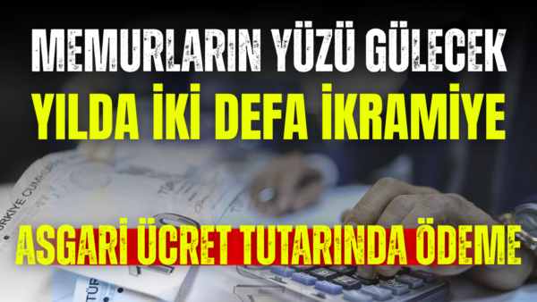 Memura yılda iki defa asgari ücret tutarında ikramiye teklifi: TBMM’ye geldi